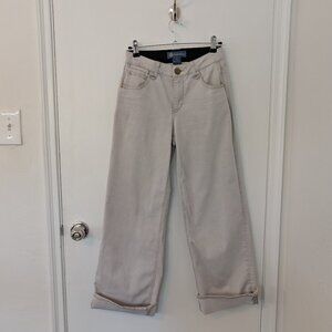 Democracy Women's Ab Solution High Rise Cuffed Wide Leg Jean w/ Double Peak Yoke